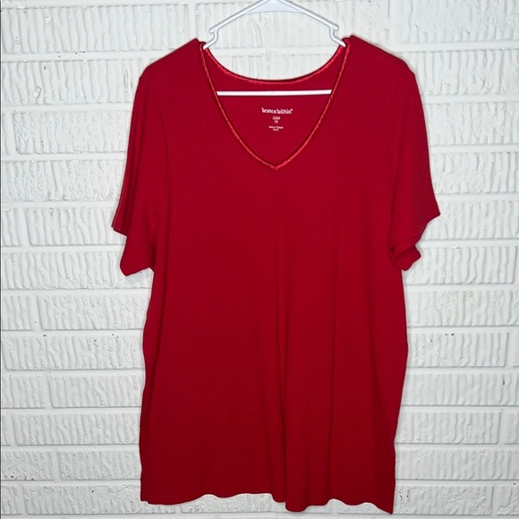 Women Within Red Short Sleeve Thermal Top - Picture 1 of 4